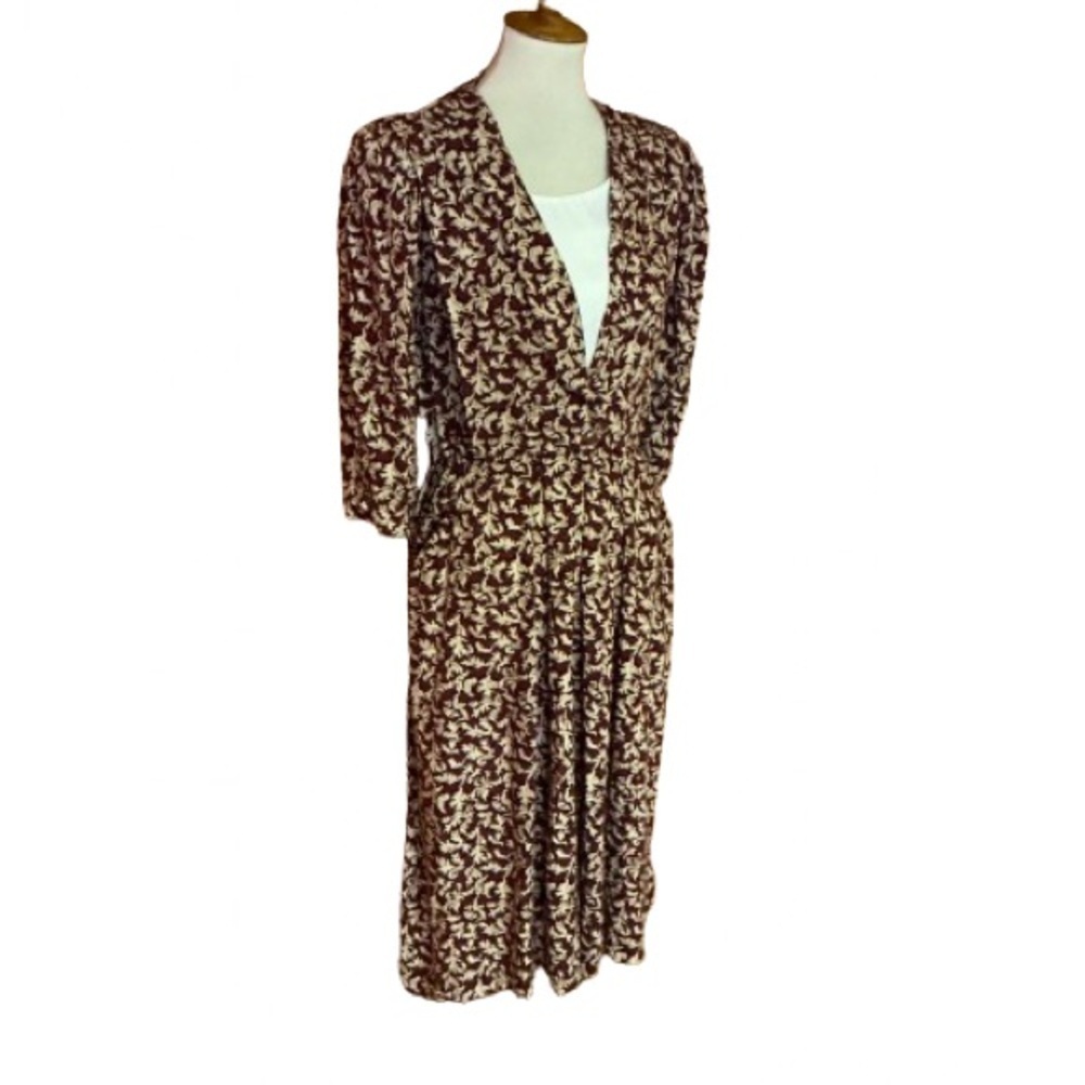 Vintage 90s Worthington Floral Midi Dress